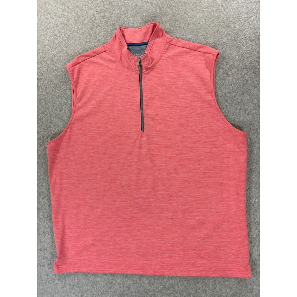 Johnnie-O Performance 1/4 Zip Golf Pullover Sweater (Men's XL) Pink